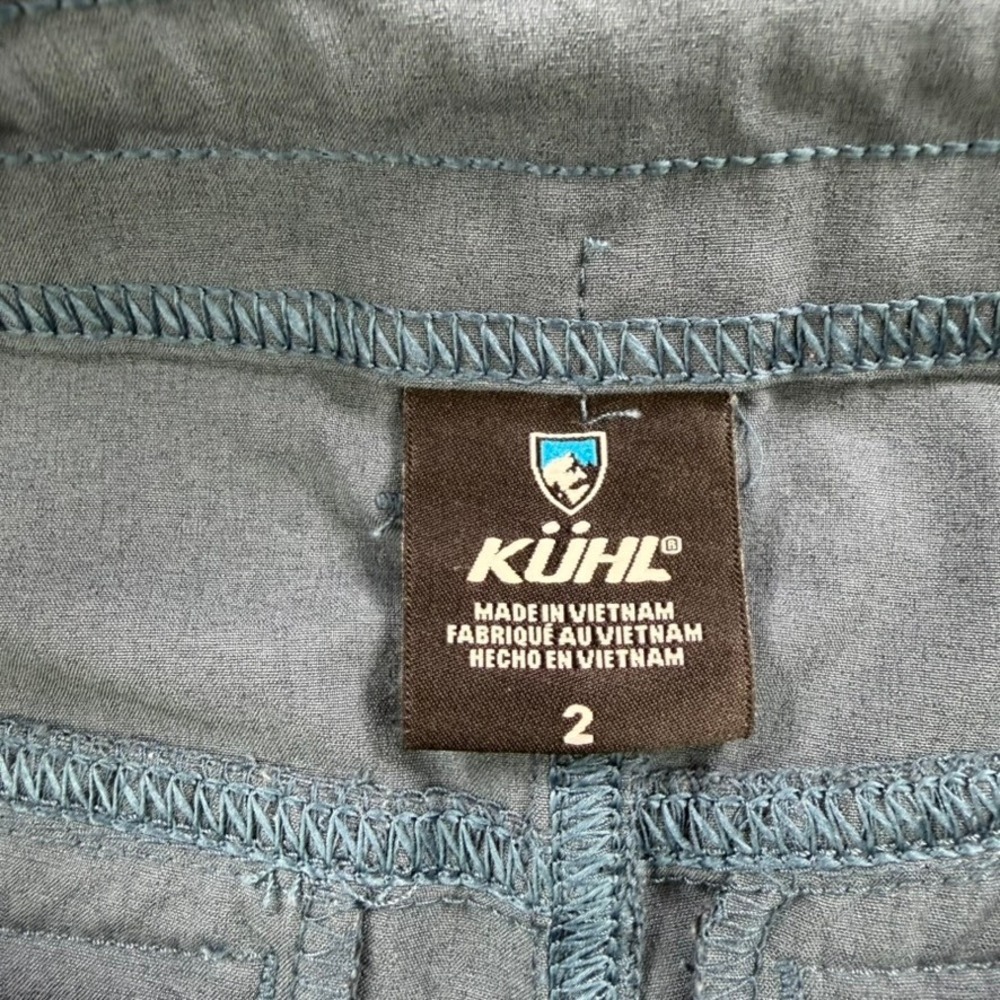 Kuhl Splash 9.5" Inseam Cargo Short Women 2 Blue Hiking Trail Outdoor Drawstring - Picture 5 of 13